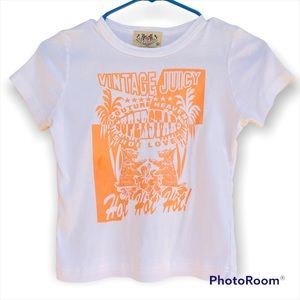 Vintage Juicy Couture Short Sleeve Cropped Juicy Tshirt Superstar Shoe L…